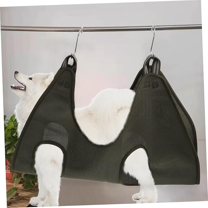 Kisangel Convenient Pet Grooming Hammock for Cats and Dogs Easy to Use Practical and Washable Beauty Hammock for Nail Trimming and Grooming Medium Light Green
