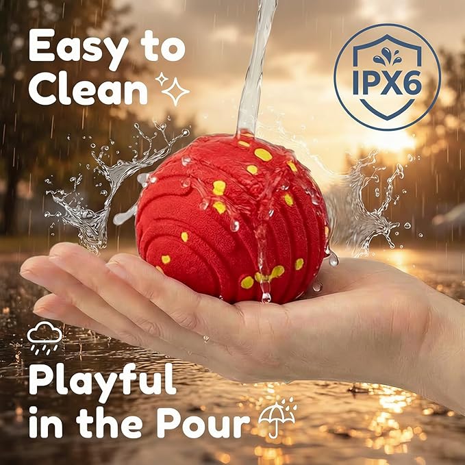 Interactive Dog Toys with Remote Control,Active Rolling Balls with 3 Play Modes, Auto-Moving, Bouncing, High-Resilience E-TPU Chew Resistant IPX6 Waterproof Indoor&Outdoor Use, Toys Dogs