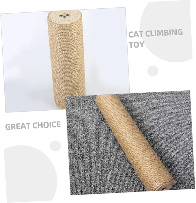POPETPOP Cat Scratching Post with Jute Rope Durable Sturdy Design for Indoor Cats Height Diameter for Healthy Claw Maintenance and Furniture Protection