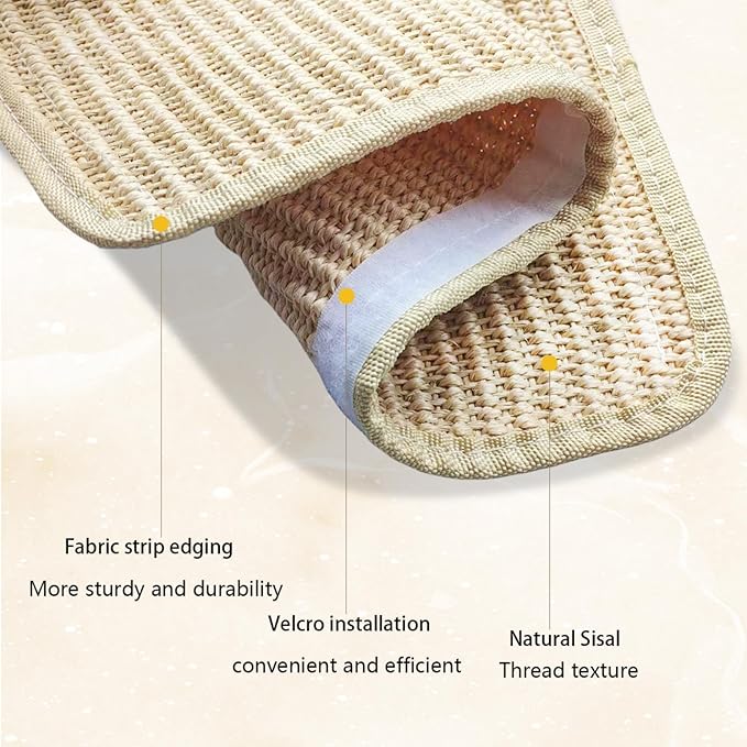 Custom Cat Scratcher Mat,Personalized Wall-Mountable Cat Scratch Pad,23.6 X 15.7In Natural Sisal Cat Scratching Board for Floor,Wall,Couch & Carpet,Indoor Cats Toy Furniture Protector