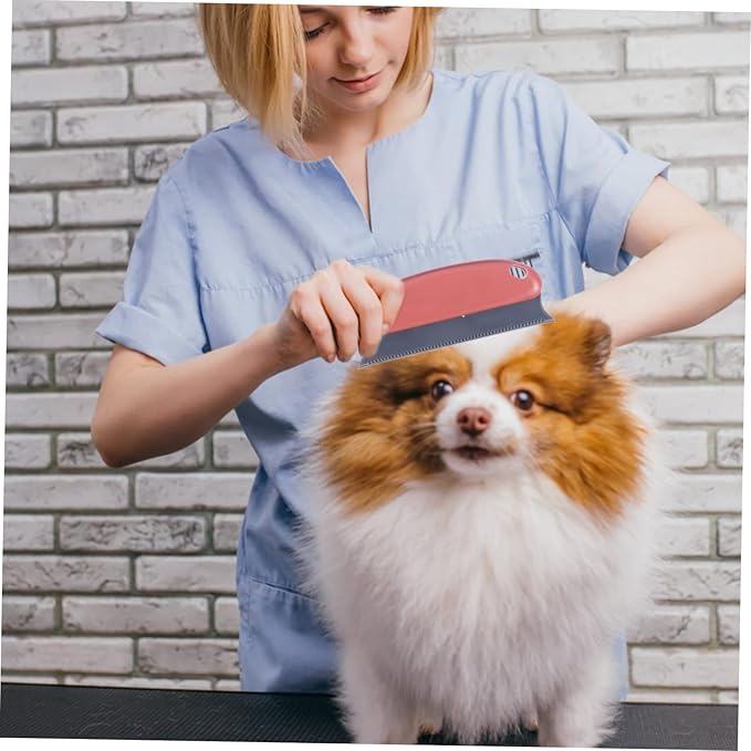 2pcs Pet Grooming Brush for and Cats Hair Removal Tool for Short Fur Gentle Deshedding and Cleaning Comb Colors