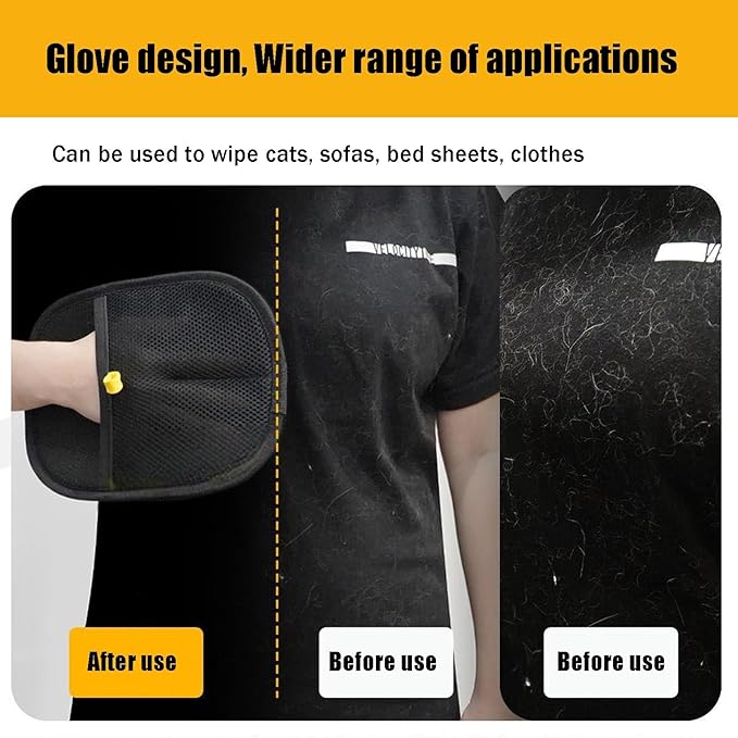 Pet Hair Removal Tool, Efficient Versatile Pet Grooming Gloves, for Dogs & Cats Washing, Deshedding, Grooming