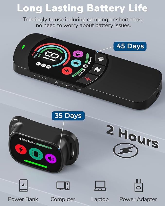 Dog Shock Collar with Remote Control, 3300FT Dog Training Collar with Beep/Vibration/Shock, Security Lock, IPX8 Waterproof Ecollar Rechargeable for Small Medium Large Dogs