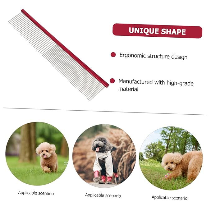 Toyvian Daily Use Pet Grooming Comb for and Cats Wear-resistant Hair Comb for and Fur Daily Grooming and Massaging Tool