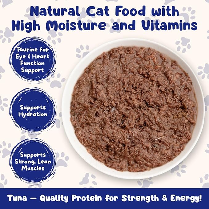 Queen's Cat & NUTRI PLAN Wet Cat Food Gourmet Tuna & Mackerel Meat Recipe 5.64 oz Cans, High Protein Taurine Rich, No Added Preservatives or Seasonings, Complete Balanced Nutrition, Pack of 24
