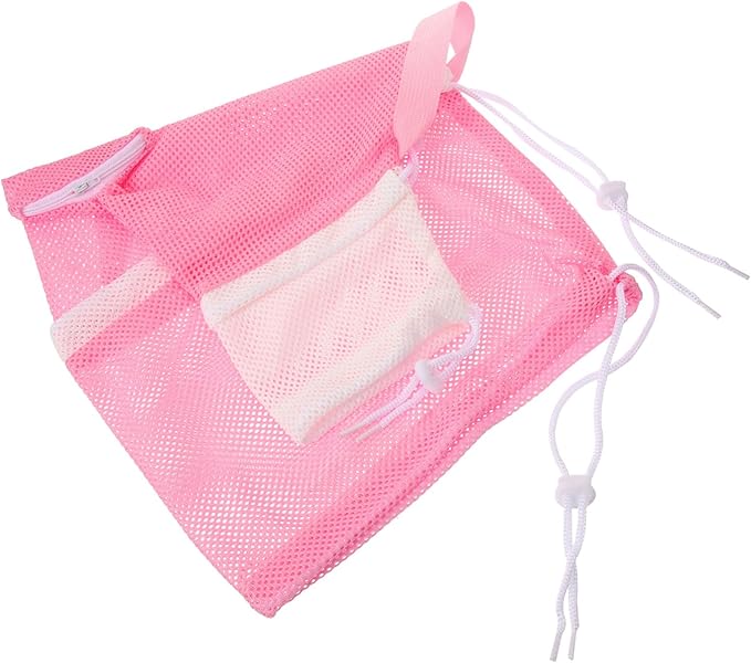 Multi Function Cat Grooming Bag for Bathing Nail Trimming Veterinary Care Durable Fast Dry Wear Resistant Mesh Pouch with Pull Rope Buckle Strap for Easy and Control