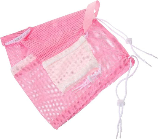 Multi Function Cat Grooming Bag for Bathing Nail Trimming Veterinary Care Durable Fast Dry Wear Resistant Mesh Pouch with Pull Rope Buckle Strap for Easy and Control