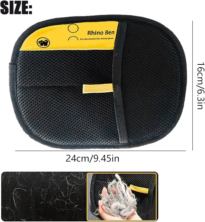Pet Hair Removal Glove - Electrostatic Cat Dog Hair Remover Glove, Reusable Magic Brush Pet Hair Remover Tool for Couch Carpet Car Seat (1Pcs)