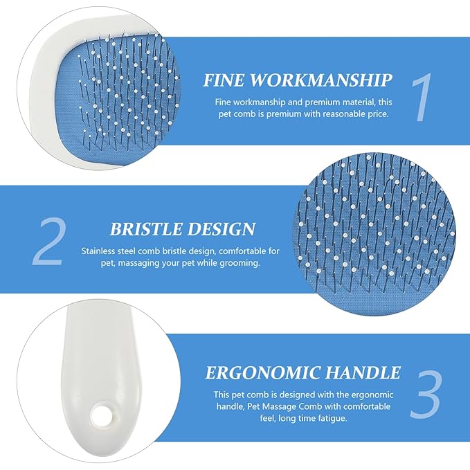 Happyyami 1Pc Pet Massage Comb Rotating Hair Detangling Tool for Cats Dogs Durable Grooming Brush for Comfortable Pet Care Easily Removes Hair Massages for Relaxation Random Color