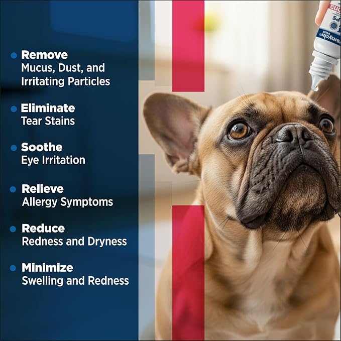 EYEMYCIN pet Eye Drops 1 fl oz Eye Drops for Dogs and Cats Vet-Recommended Dog Eye Infection Treatment to Soothe Infection Allergy,Relieve Dry Eyes Pink Eyes, Pet Tear Stain Cleaner Horses & Birds