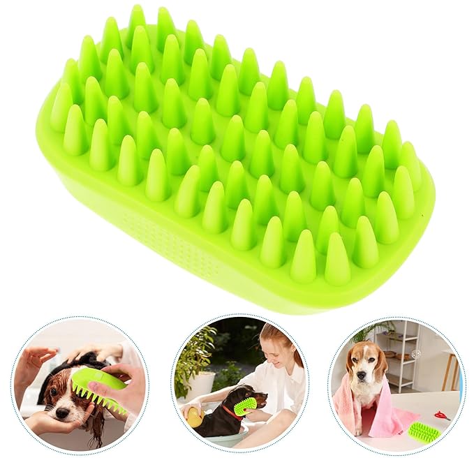 Pet Bath Brush and Cat Grooming Brush with Soft Bristles Portable for Dogs and Cats Bathing and Shedding Care
