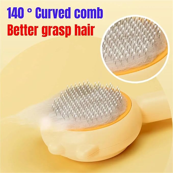 Pet Combs Cat Brush Pet Hair Removal Comb Grooming Brush for Cats Dogs Pets Massages Puppy Kitten Accessories(Yellow)