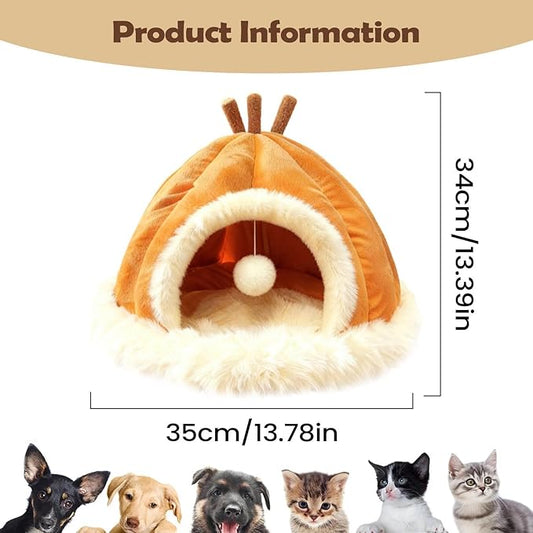 Washable Dog Bed, Soft Cat Shelter, Breathable Puppy Beds for Winter Comfort, Kitten Bed with Comfortable Padded Build, Pets Supplies Pet Shelter, Cat Cave for Small Animals Use