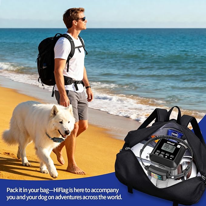 Next-Gen 2026 Wireless Pet Fence, Smart AI Safety System, Rechargeable Collar, Customizable Correction Levels, 1+ Acre Range (40 Flags)