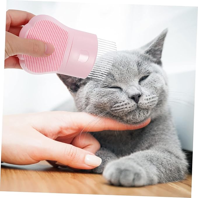 Mikikit Cat Grooming Comb Pet Deshedding Brush Massaging Tool for Cats and Dogs