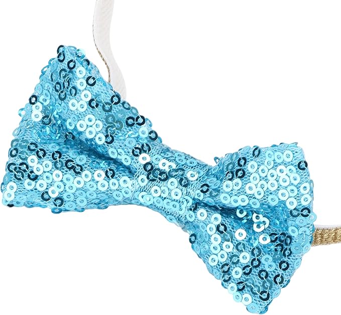 Dog Birthday Hat and Bow Tie Set, Adjustable Soft Pet Birthday Party Supplies with Banner for Small Medium Dogs, Washable Polyester Cotton Decorations for Photo Shoots (Blue)