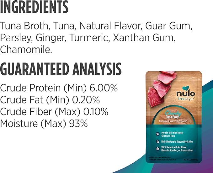 Nulo Freestyle Cat & Kitten Wet Food Broth - Premium All Natural Grain-Free Topper With No Added Minerals or Preservatives and High Animal-Based Protein