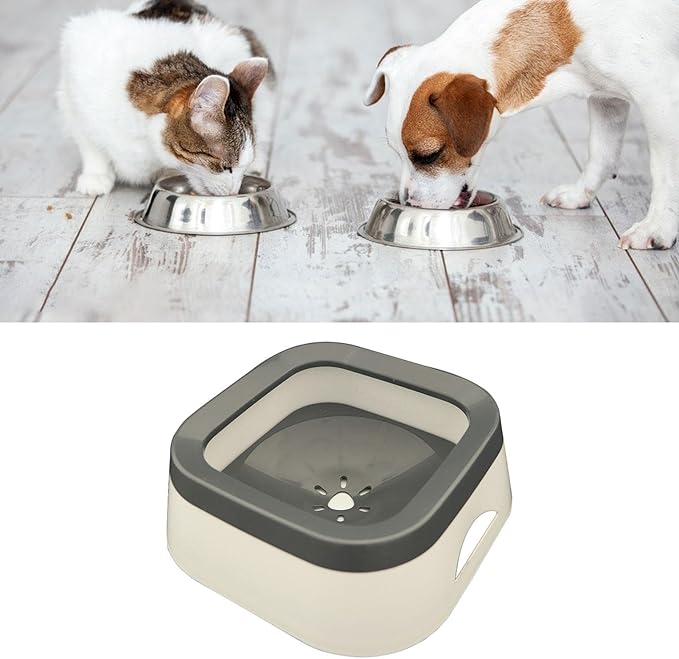 Dog Water Bowl Dispenser Water Feeder for Dogs Feeder Cat Dog Supplies Cat Bowls Water Dispenser for Pet Messy Drinkers Kitten, Gray