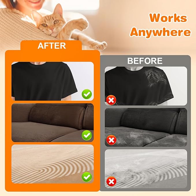 Electrostatic Pet Hair Removal Gloves,2025 New Upgraded Reusable Washable Grooming Gloves for Furniture, Couch, Carpet, Car Seats, Upholstery, Bedding, Cats and Dogs,Static Removal Tool(1 PCS)
