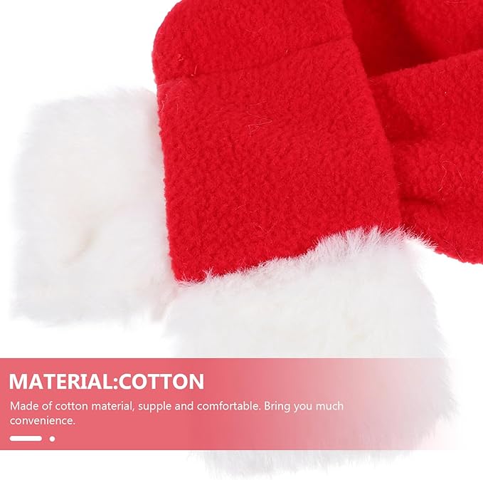 COHEALI Christmas Pet Hat and Scarf Set for Dogs, Warm Holiday Headwear, Soft Fabric, 2pcs Puppy Supplies for Winter and Festive Party Wear