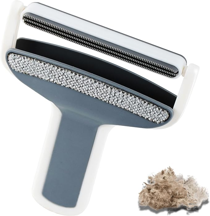 Upgraded BeBii Reusable Electrostatic Pet Hair Remover Tool – Deep Cleaner & Safe on Fabrics – Rubber Broom for Pet Hair, Reusable Cat & Dog Hair Remover for Clothes, Furniture, Rugs, Couches & Car