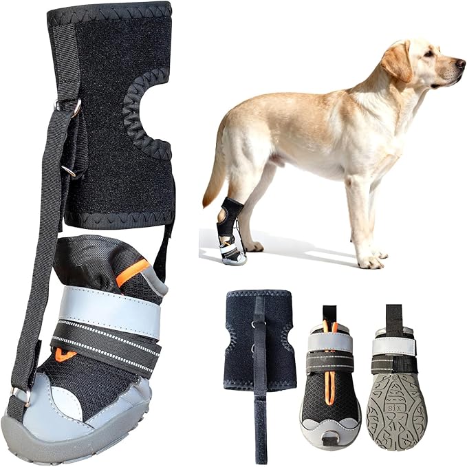 Dog Boot with Adjustable Straps Corrective Pet Shoe Paws Protectors Dogs Winter Outdoor Supply Washable Foot Protectors