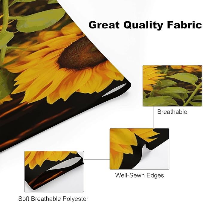 Dog Bandana Spring Pet Scarf Adjustable Triangle Sun Flower Printing Dog Bib Washable Polyester Puppy Bandana for Small Medium Large Dogs Cat Birthday Party Supplies