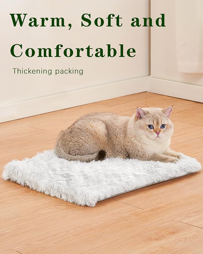 Cat Bed Pad for Indoor Cats, 15.7*15.7*1.57 inch Double Sided Soft Small Pet Bed, Washable Cat Bed Dog Bed, Cute Self Heating Pet Pad, Breathable Pet Mat for Kitten, Medium, Large Cats Puppy