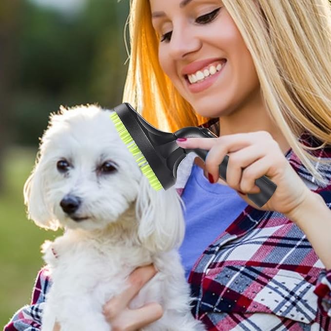Cat Grooming Vacuum Attachment – Pet Hair Brush, Shedding Cleaning Tool, Durable Groomer with Ergonomic Design | Perfect Accessory for Home Pet Care Brushing Bathing Maintenance Use