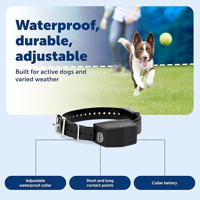 PetSafe Guardian GPS Connected Customizable Fence Add-A-Dog Collar - Rechargeable & Waterproof Adjustable Receiver Collar for GPS Fence - for Dogs 5lb+