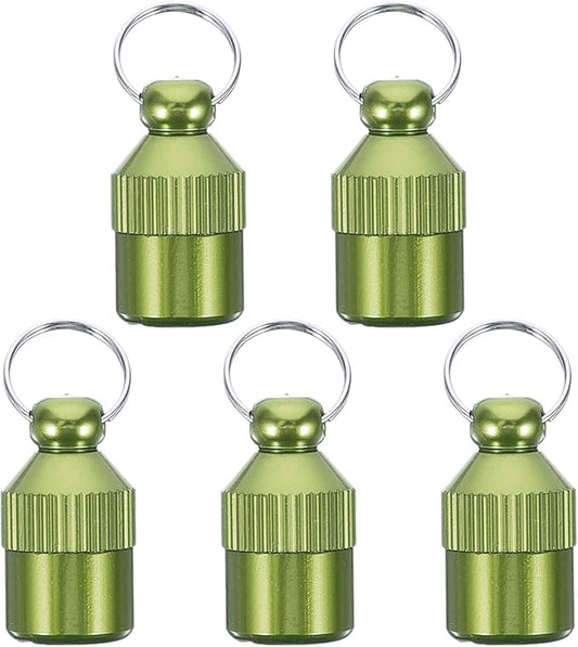 5pcs Aluminum Alloy Dog Id Tags Pet Collar Anti-Lost Address Tags Green for Puppy and Dog Supplies