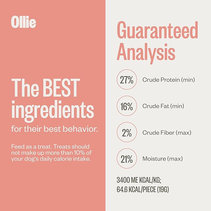 Ollie Beef & Sweet Potato Jerky Dog Treats, 5 oz Pack of 1, All Natural, Healthy Snacks, Made with Real Meat, Human Grade, for Dogs