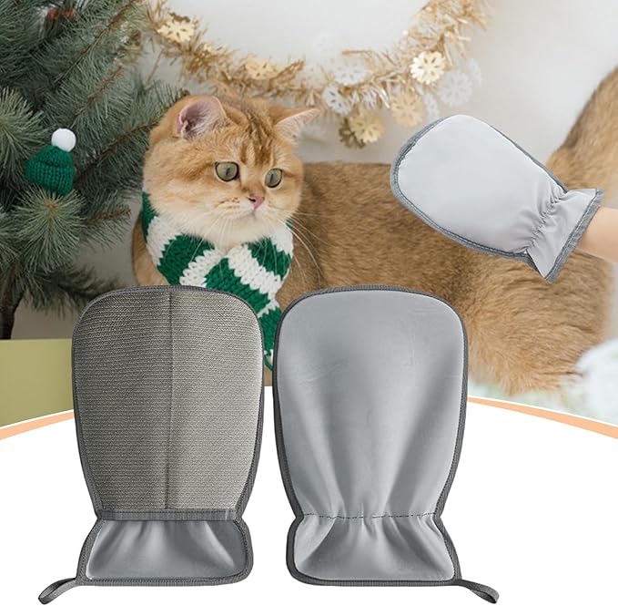 Pet Hair Removal Glove for Cats,Double-Sided Hamster Cleaning Supplies | Dog Grooming Gloves - for Clothes Bedding Sheets Carpets Sofas Mattress Pet Parents Office Car Travel Apartment Living Room