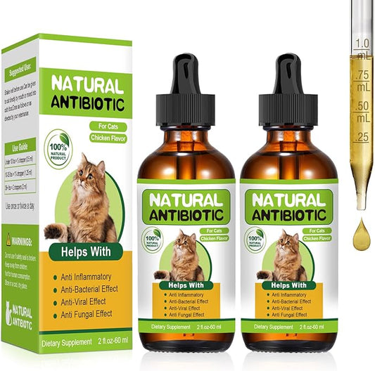 Natural Antibiotics for Cats,Cat Antibiotic,Cat Multivitamin,Immune Support,Supports Allergy Itch Relief,Cats Supplements, Allergy Support