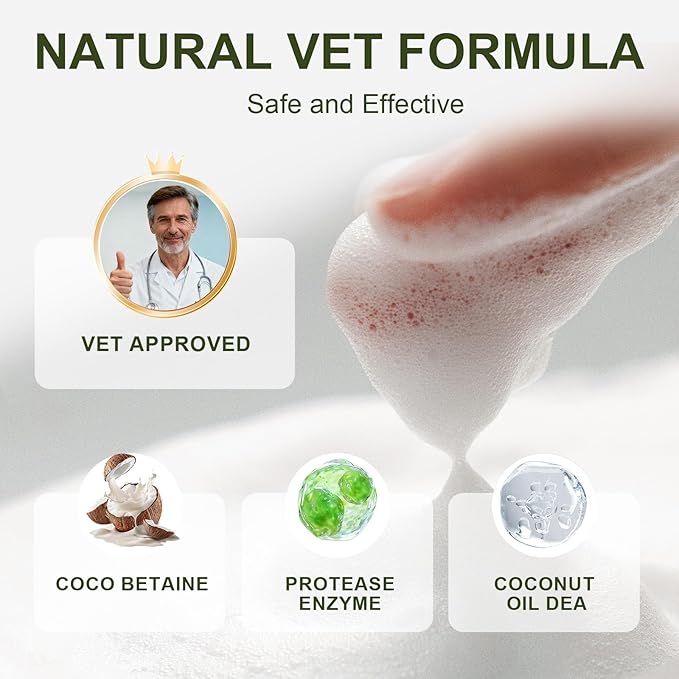 Pet Bowl Cleaner Mousse-Pet Safe Ingredients,Essential Techniques for Water and Food Bowl Hygiene-Dog Cat Wash Mousse Fragrance-Free