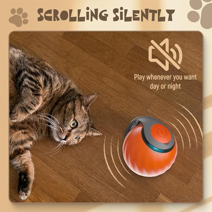 Upgrade Speedy 3.0 Tail Cat Toy, 2026 New Speedy Tail Interactive Cat Toy for Indoor Cats, USB Rechargeable Automatic Moving Smart Cat Toys Ball with Tail Two Speed Adjustment (Blue, 1PC)