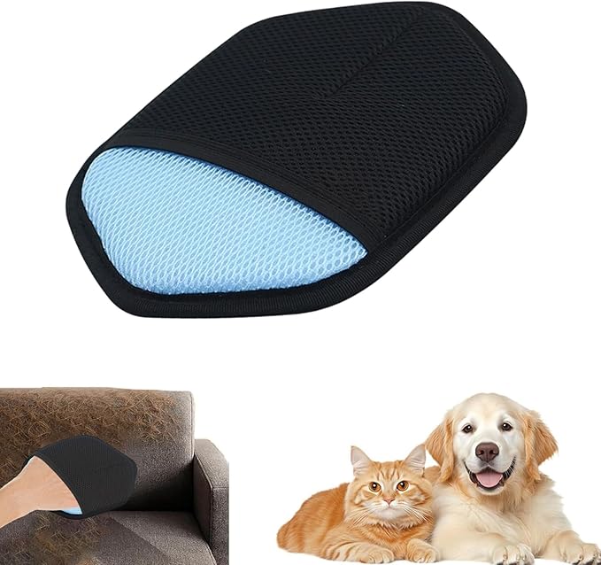Dog Shedding Gloves - Electrostatic Pet Grooming Mitts,Cat Detangling Gloves | for Sofas Beds Carpets Clothing Couch Bed Sheets Curtains Car Seats