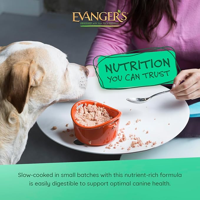 Evanger's Super Limited Ingredient Venison & Beef Dinner for Dogs – 12 Count, 12.5 oz Each – Grain & Gluten Free, Allergy-Friendly, Loaf Style with Spinach & Kale – Wet Dog Food