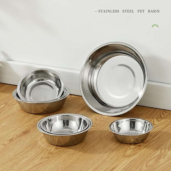Stainless Steel Pet Dog Bowl Feeder Skidproof Anti-Slip Shape Bowls Food Accessories Pet Supplies Bowl Bowls Large Capacity