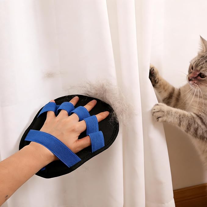 Pet Hair Catcher Gloves: Static Removal Pet Hair Cleaning Glove - ABS Grooming Mitten for Shedding Bathing & Cleaning Supplies