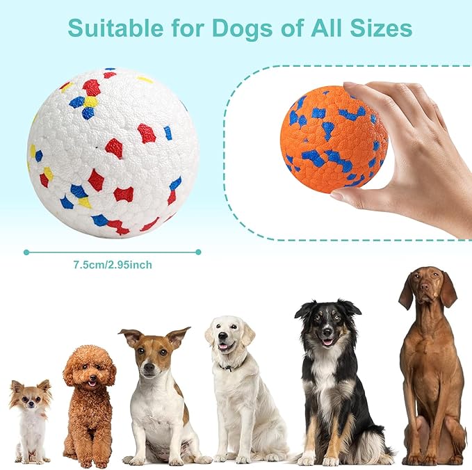 TVM Interactive Dog Toys Ball, Automatic Moving, Bouncing Chew Toys, E-TPU Material, Suitable for Large and Medium-Sized Dogs, Used for Boredom Relief and Daily Training (Orange) (White-A)