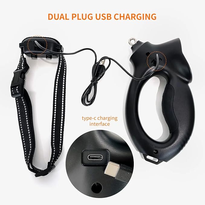 Generic Dog Training Collar, Dog Leash Anti-Pulling Anti-Tugging, E- Collar Kit for Large and Small Dogs, Dog Shock Collar with Manual and Auto Function Options Rechargable, Black