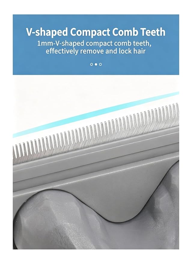 Pet Thinning Comb Large Dog Knotting Hair Removal Comb One Click Cleaning Of Floating And Broken Hair Cat Dog Supplies(Green,M-16x7.5cm)