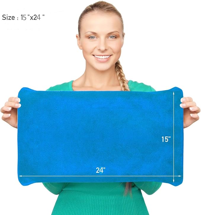 MARUNDA Pet Heating Pad,Cat Dog Electric Pet Heating Pad Indoor Waterproof,Auto Constant Temperature, Chew Resistant Steel Cord (Blue, M-16" x 20")