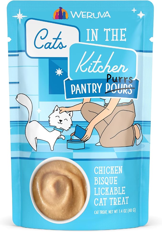 Weruva Cats in The Kitchen Pantry Pours, Chicken Bisque, 1.4oz Pouch, Pack of 12