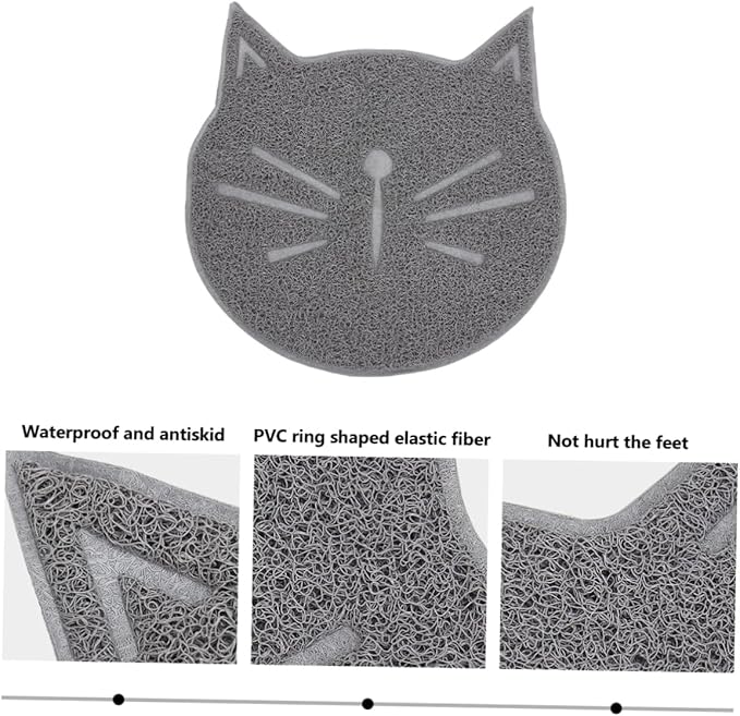 DOITOOL 2 Pcs Cat Litter Mat Cat Beds Dog Pads Scatter Control Carpet Claw Grinding Mat Variety Grip Pad