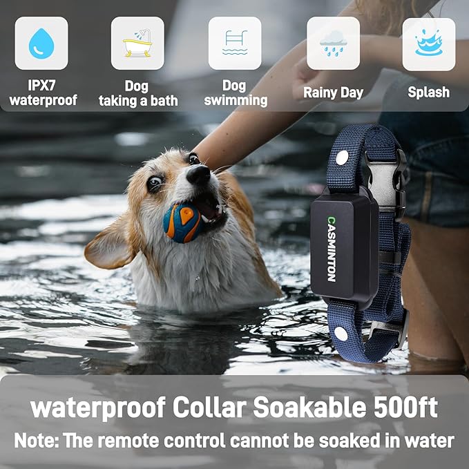 Shock Collar for Dog 126 Training Levels,4Powerful Modes with 2.8inch LCD high-Definition display100% Safe Training Collar for Large Medium Small Dogs IPX7 Waterproof Blue