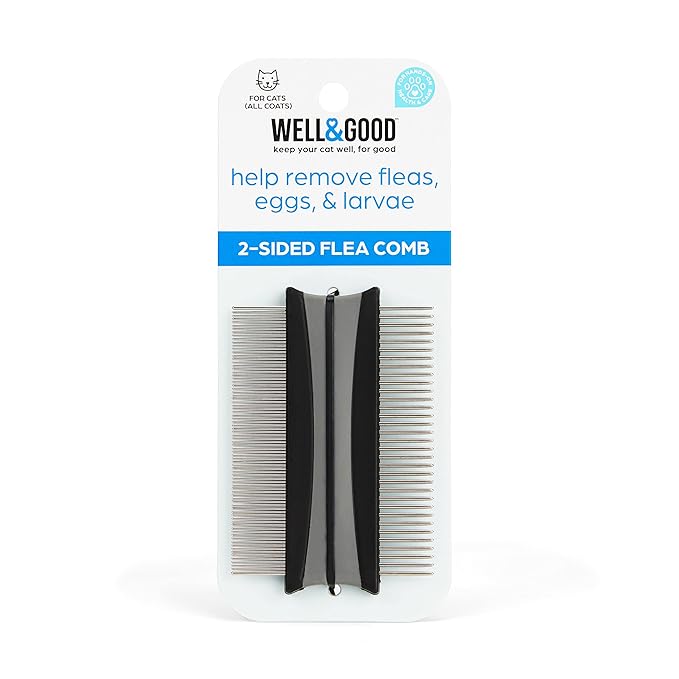 Petco Brand - Well & Good 2-Sided Cat Flea Comb, 3" L X 2" W