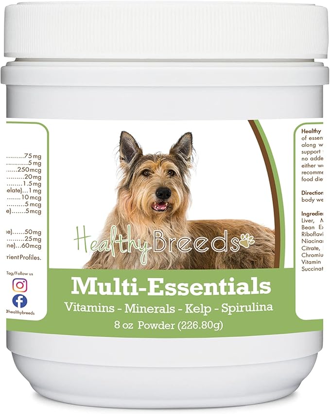 Healthy Breeds Berger Picard Multi-Essentials Powder for Dogs - an Ideal Supplement of Vitamins, Minerals & Antioxidants for Your Dog - 8 oz