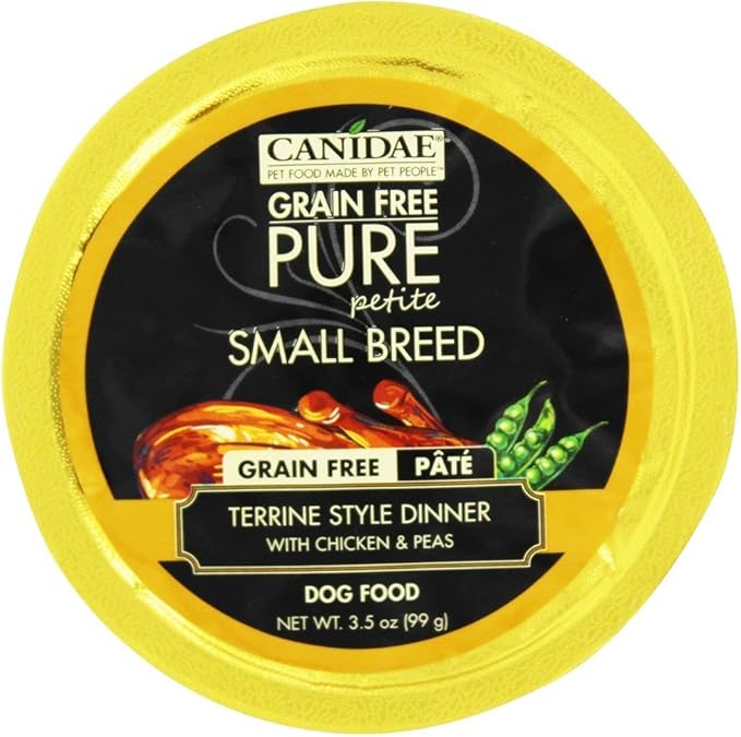 Canidae 30410110 3.5 oz Pure Petite Dog Terrine with Chicken & Peas
